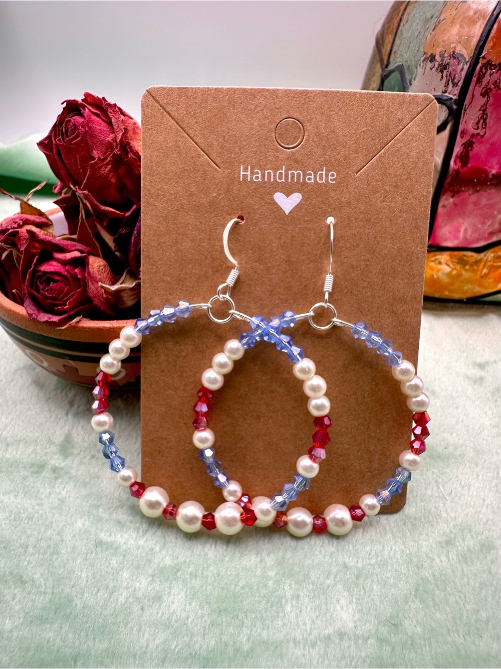 Patriotic Earrings Red, White & Blue